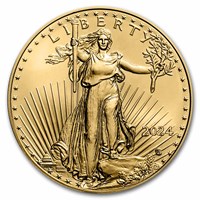 Obverse of Quarter oz 2024 American Gold Eagle