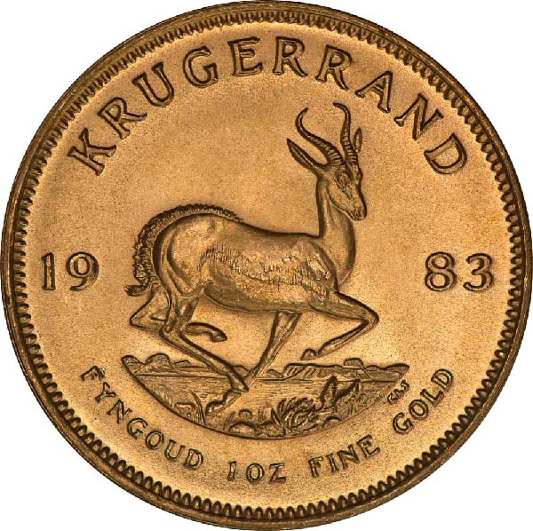 Reverse of South African Gold Krugerrand