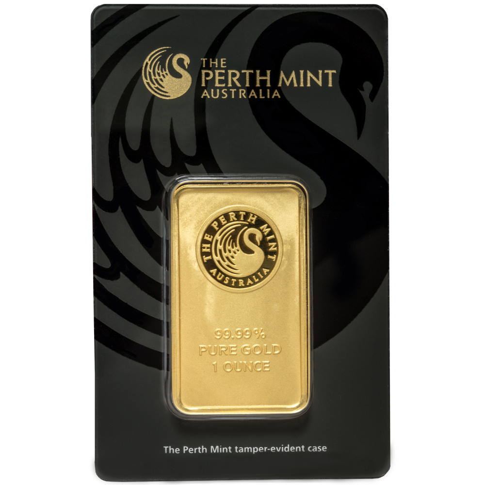 Obverse of 1 oz Perth Mint Gold Bars